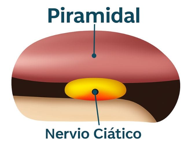 Músculo piramidal y nervio ciático