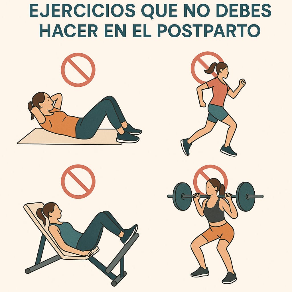 Ejercicios a evitar en el postparto