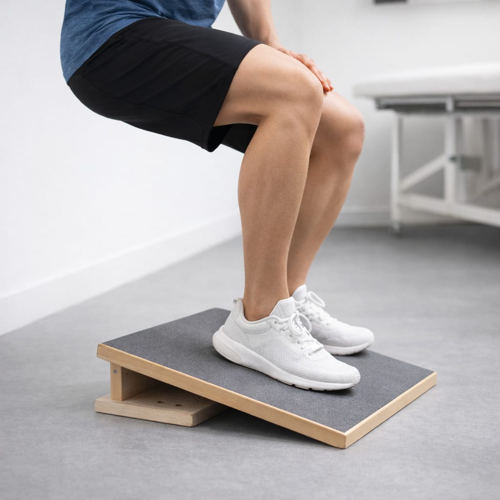 Sentadilla excéntrica en plano inclinado